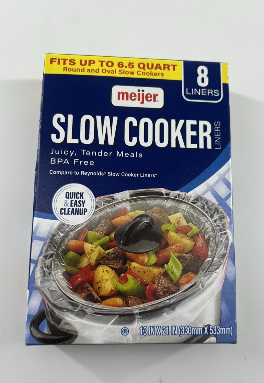 8 Bags Slow Cooker Liners BPA Free Fits Up to 6.5 Quarts New